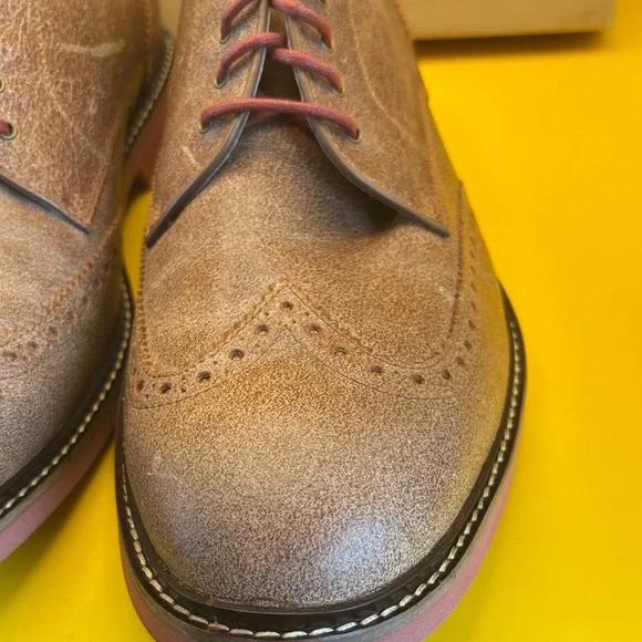 Cole Haan Men's Tan Wingtip Derbys - Picture 3 of 12